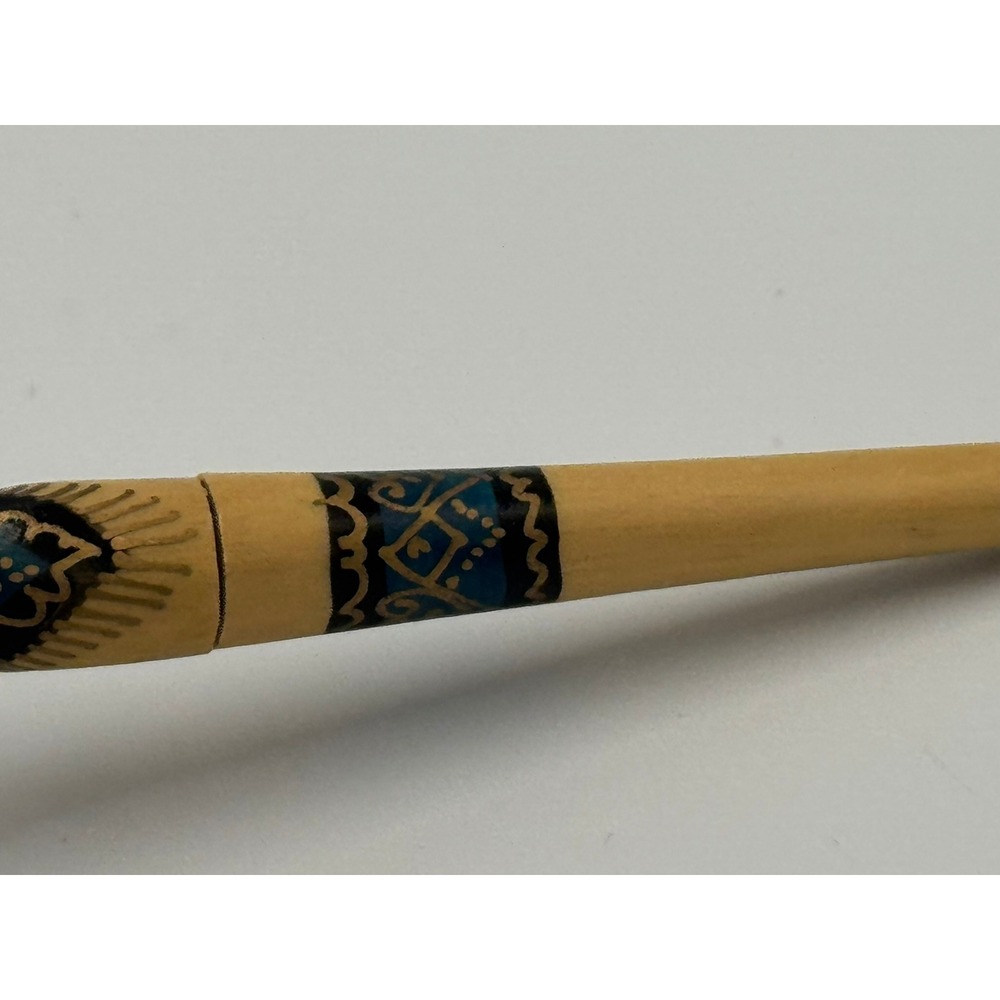 Vintage Hand Carved Wooden Dancer Ballpoint Pen Balinese Folk Art Souvenir - Picture 7 of 15